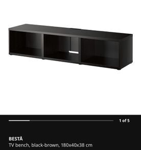 TV bench, black-brown