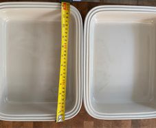 2 x Le Creuset Cream Stoneware Oven Dishes