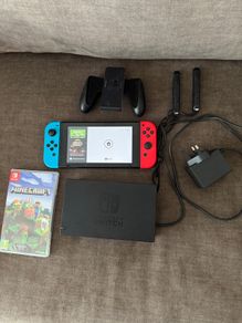 Nintendo Switch V2 Bundle + Super Mario + Minecraft