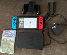 Nintendo Switch V2 Bundle + Super Mario + Minecraft