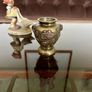 An Antique Japanese Meiji Period Brass And Copper Miniature Vase Image 2