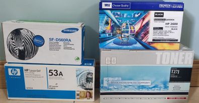 Job lot of Toners - Samsung SF- D560RA - HP Laser Jet P 2015 - HP 2600 -T 27J