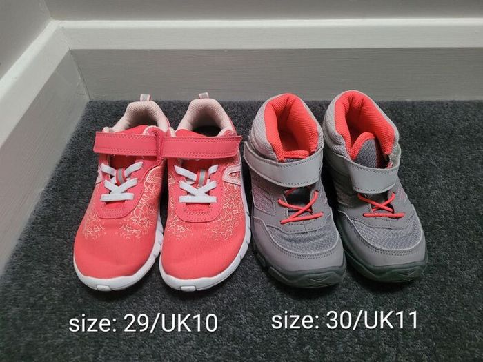 Decathlon runners and light hiking boots, size: UK10-11/28-29 + 2 FREE pairs Addidas & Lonsdale