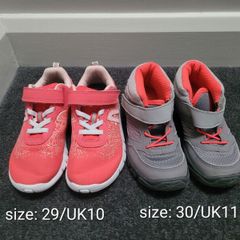 Decathlon runners and light hiking boots, size: UK10-11/28-29 + 2 FREE pairs Addidas & Lonsdale