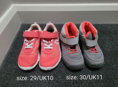 Decathlon runners and light hiking boots, size: UK10-11/28-29 + 2 FREE pairs Addidas & Lonsdale