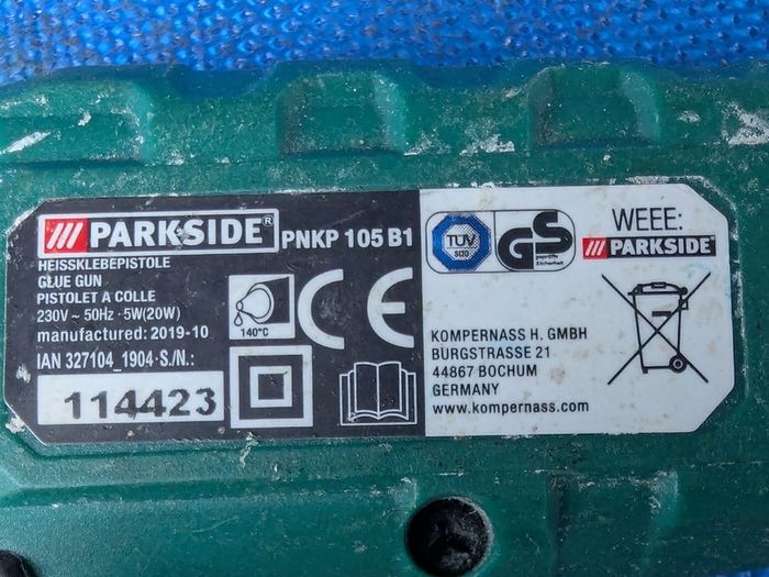 Parkside Hot Glue Gun