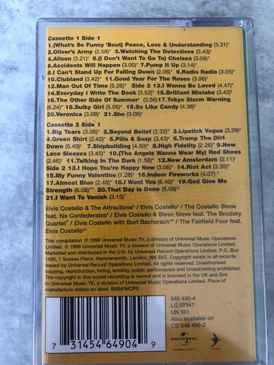 Elvis Costello  - the very best of - double tape cassette