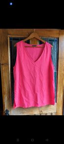 F&F pink sleeveless V-neck tank top.