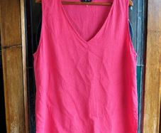 F&F pink sleeveless V-neck tank top.