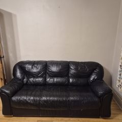 Free leather two piece suite