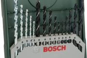 Bosch Home and Garden 15pc Mixed Mini X-Line Drill Set, Silver/Black, 15-Piece