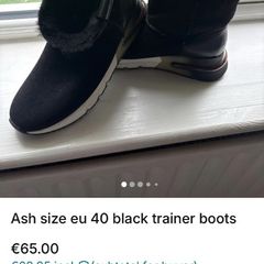 Black Ash designer suede trainer boots