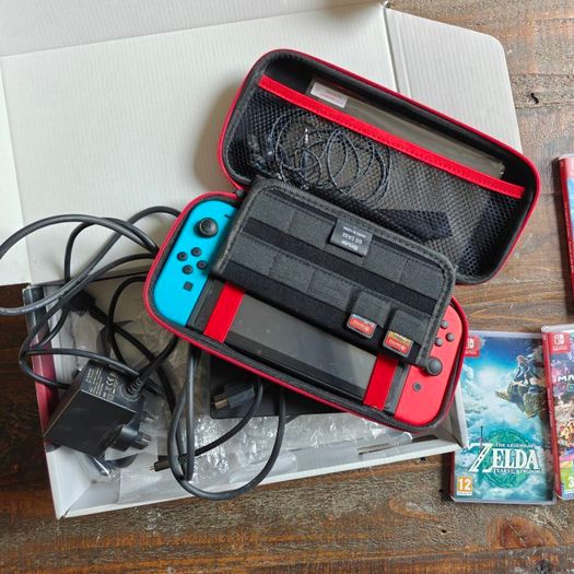 Nintendo Switch and 3 Games