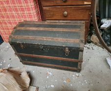 Vintage Domed Travel Trunk