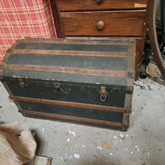 Vintage Domed Travel Trunk