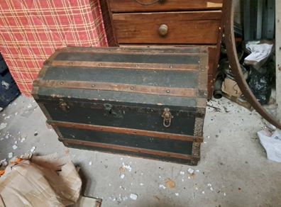 Vintage Domed Travel Trunk