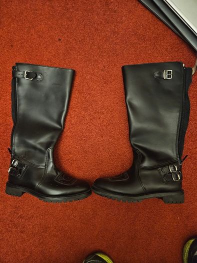 Silvermans traditional long leather biking boots