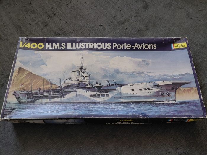 Heller 1/400 WWII Royal Navy Armored Fleet Aircraft Carrier HMS Illustrious