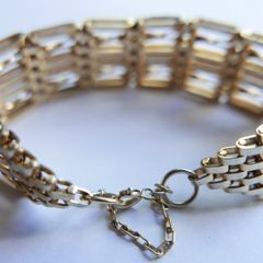 Vintage Gold Plated Gate Link Bracelet length 8,5"