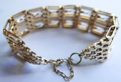 Vintage Gold Plated Gate Link Bracelet length 8,5"