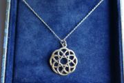 Vintage 925 Sterling Silver Celtic Knot Pendant and Necklace length 16" - 3g