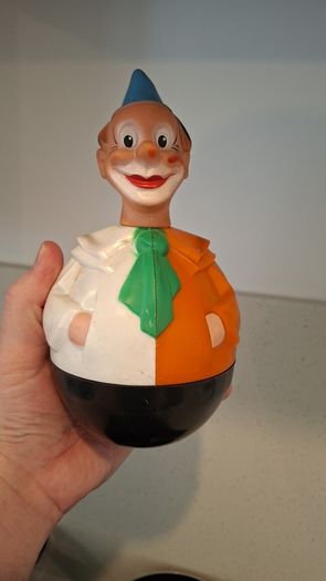 Vintage Roly Poly Wobble Clown from West Germany