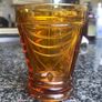 Vintage Sowerby Amber Glass Tumblers Glasses Image 7