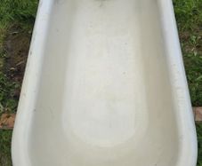 Vintage Cast Iron Bath Tub  Solid Heavy Bath