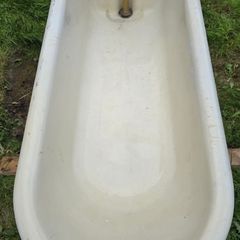 Vintage Cast Iron Bath Tub  Solid Heavy Bath