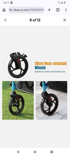 New can post Folding Aluminium Mobility Aid Rollator Walker with 4 Wheels