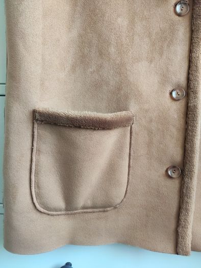 RABE Luxury Faux Suede & Shearling Gilet Bodywarmer   Size 42