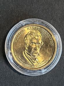 USA William Henry Harrison 1941 Presidential Dollar Mint in protective Capsule Issued in 2009