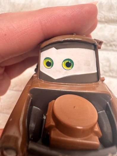 Disney Pixar Cars Radiator Springs Tow Mater Truck Diecast Metal Vehicle approx. 9.5 cm. length one of the back wheels is not working usad Please see photos