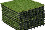 10 PCs 30 x 30cm Artificial Grass Turf, 25mm Pile