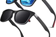 Polarised Sunglasses Mens Womens,Retro Dark Shades 100% UV400 Protection For Driving Fishing Running Cycling Golf