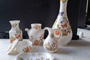 Vintage Aynsley Cottage Garden Fine Bone China Collection 6 Pieces