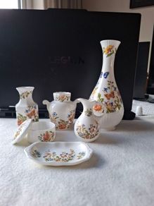 Vintage Aynsley Cottage Garden Fine Bone China Collection 6 Pieces