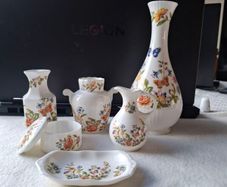 Vintage Aynsley Cottage Garden Fine Bone China Collection 6 Pieces