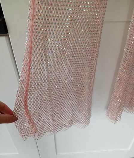 Stradivarius sparkly pink net trousers size S