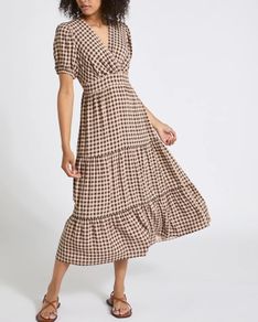 New check gingham summer dress:size 12