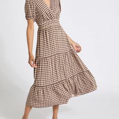 New check gingham summer dress:size 12