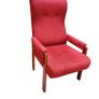 Vintage Mid-Century High Back Armchair Retro Red Image 2