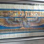 Large Hand painted Egyptian Papyrus Ma at (Framed) Image 2