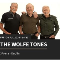 2 Standing tickets Wolfe Tones Friday 24th July Standing