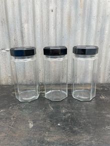 Vintage Luminarc Food canisters c1980 X3
