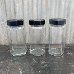 Vintage Luminarc Food canisters c1980 X3