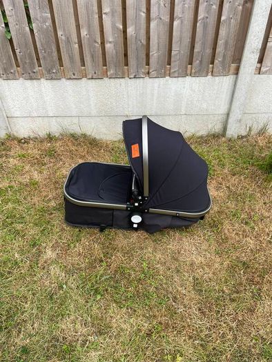 Magic ZC 3 in 1 Pushchair Pram Travel System, Baby Stroller 3 in 1 with Reversible Two Pushing Modes, Newborn Infant Carriage One-Click Folding, Toddler Buggy Aluminum Frame (739 Black)