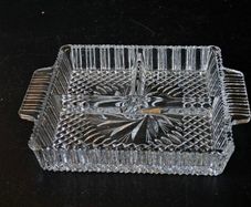 NEW Crystal  Serving Dish Tray with Handles