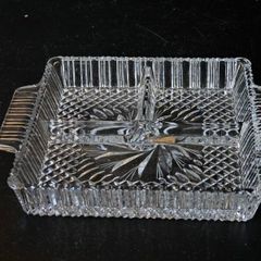 NEW Crystal  Serving Dish Tray with Handles