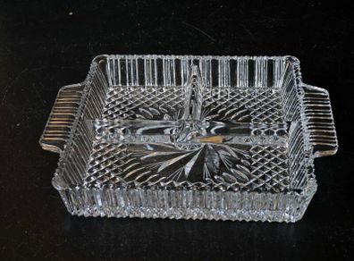 NEW Crystal  Serving Dish Tray with Handles